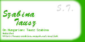 szabina tausz business card